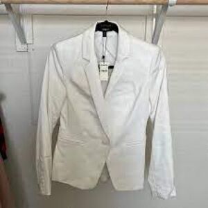 White linen blazer
